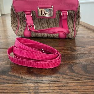 Small satchel pink leather